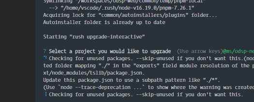 [rush-lib] Disable automatic depcheck when running `upgrade-interactive ...