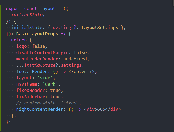 🐛[BUG] app.tsx 里面 layout 设置 rightContentRender 不生效 · Issue #7106 · ant ...
