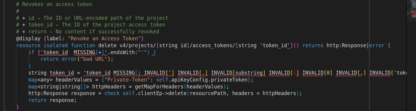 Resource function with compile time errors generated for formstack ...