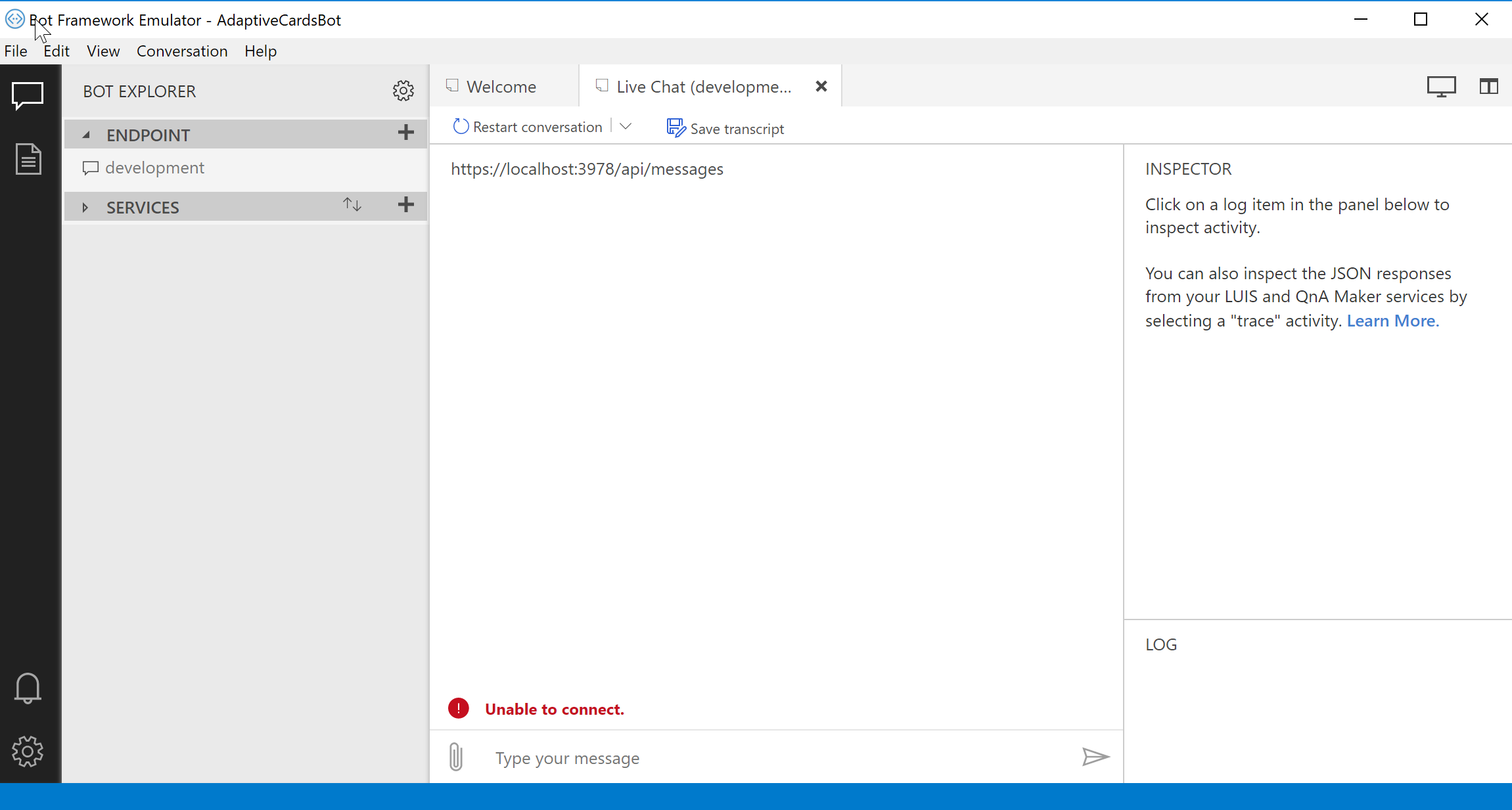 Problem with the V4.3 Unable to connect · Issue #1355 · microsoft ...