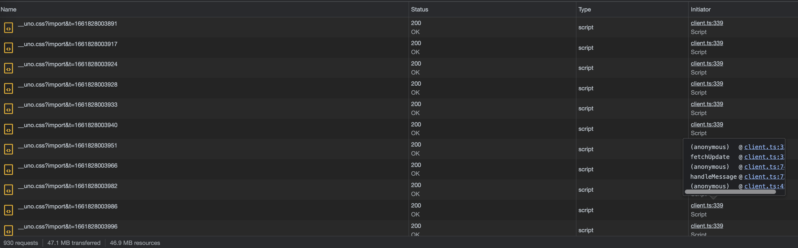 __uno.css 一直重复请求 · Issue #1496 · unocss/unocss · GitHub