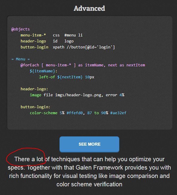 galen home page typo