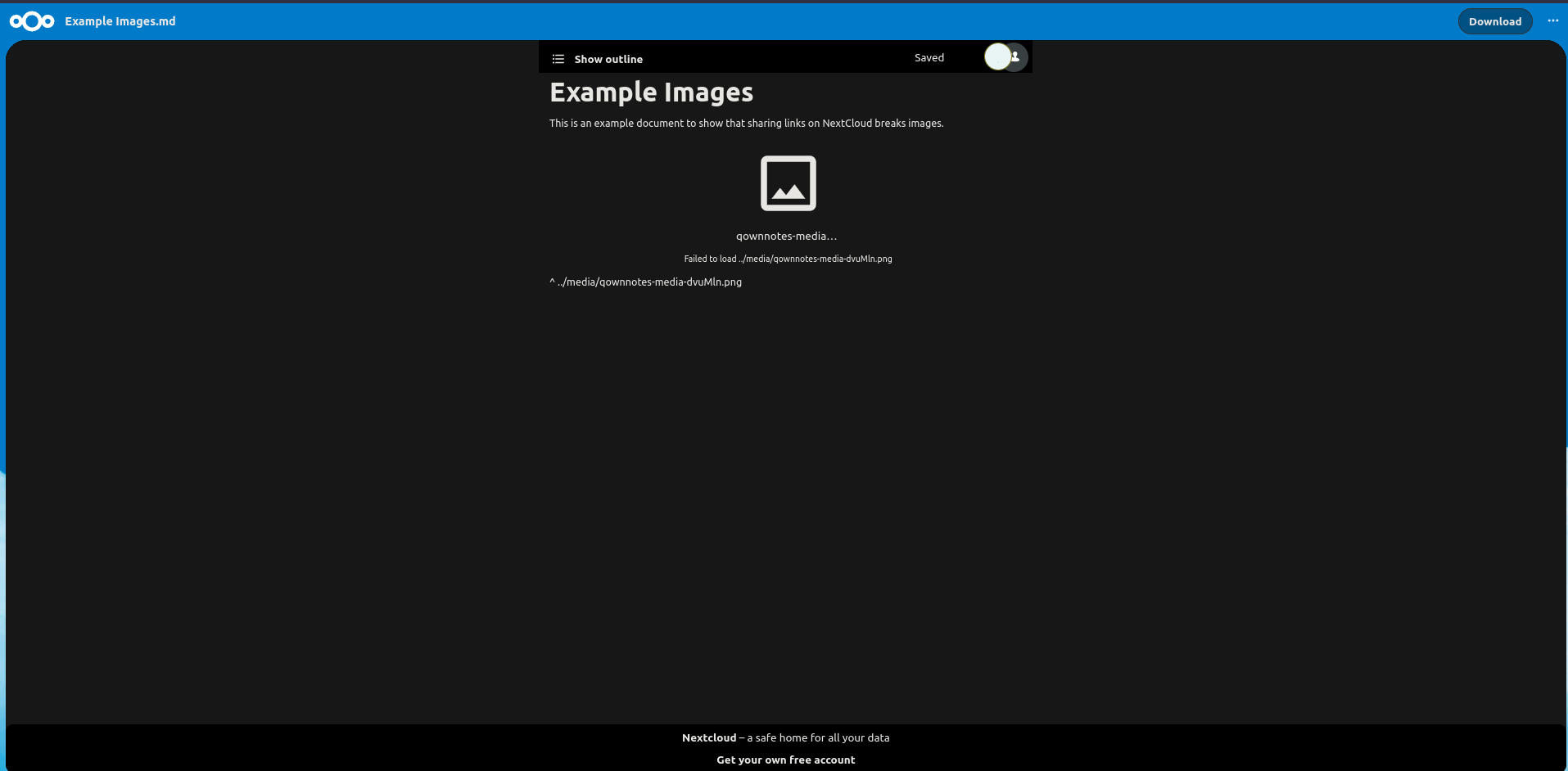 NextCloud note sharing images don't work & updating note content issue ...
