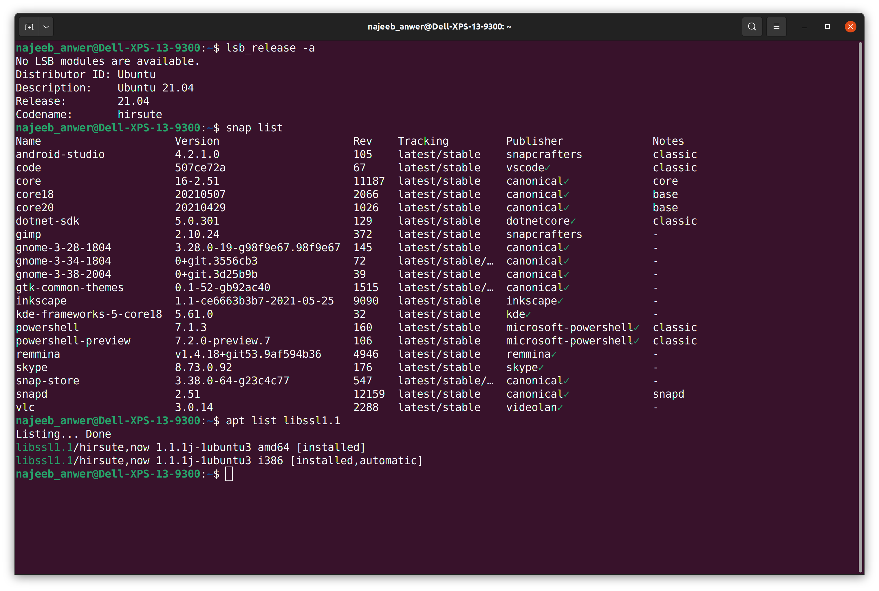 Powershell Core (7.1.3) and (7.2.0-preview.7) crashing on Ubuntu 21.04 ...