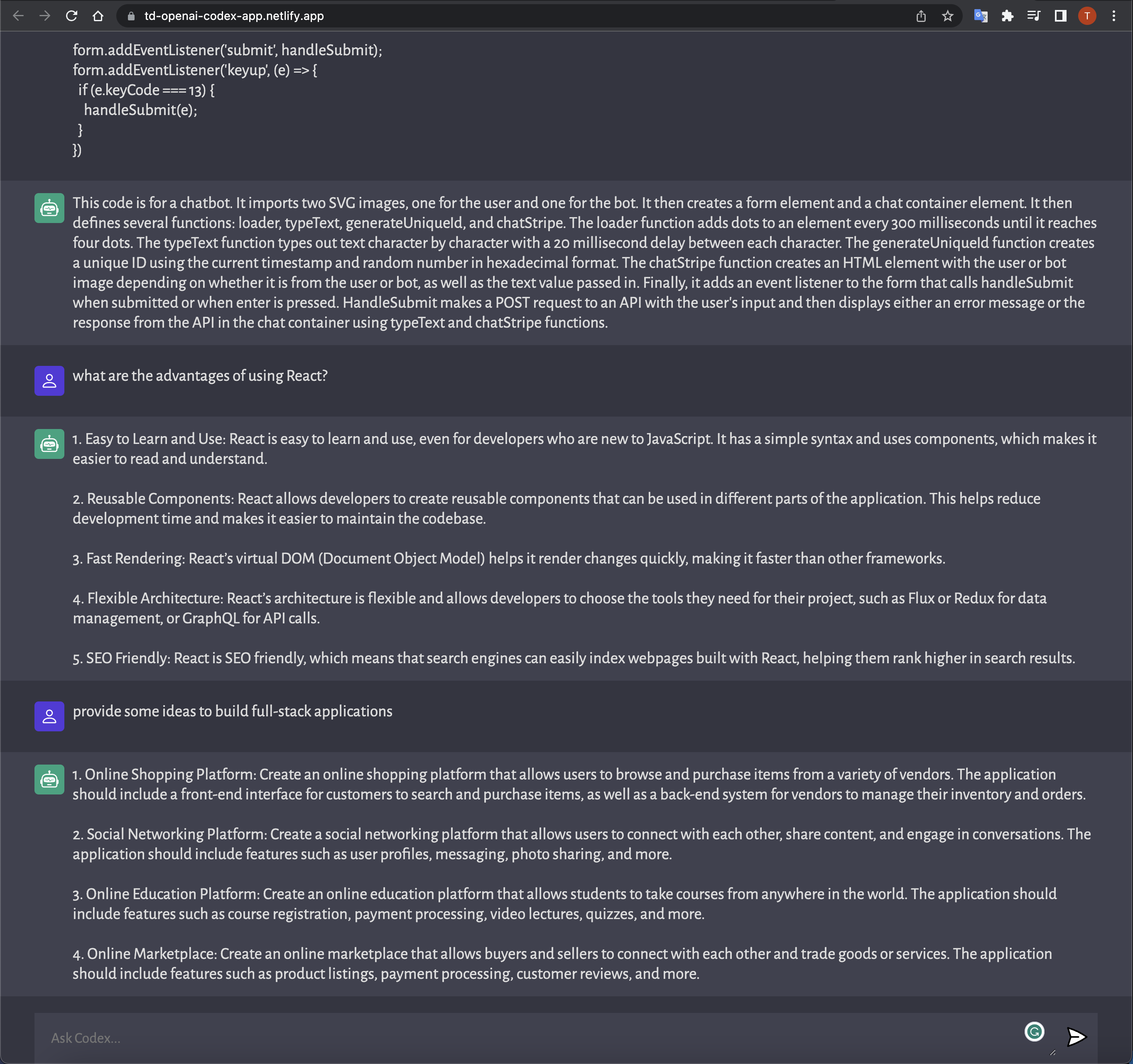 GitHub - tddag/open_ai_codex_app: 2023_0413 - NodeJS + OpenAI