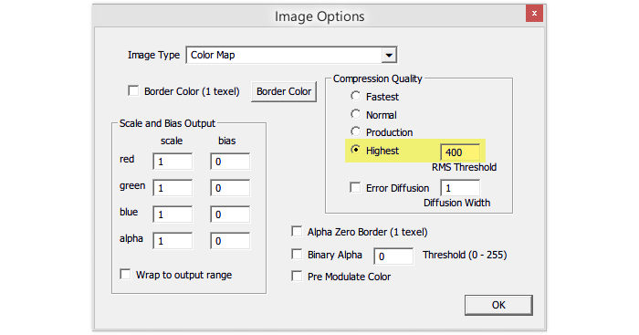 dds export - image options