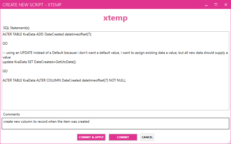 GitHub - TimBurris/ScriptScripter: Database versioning utility for ...