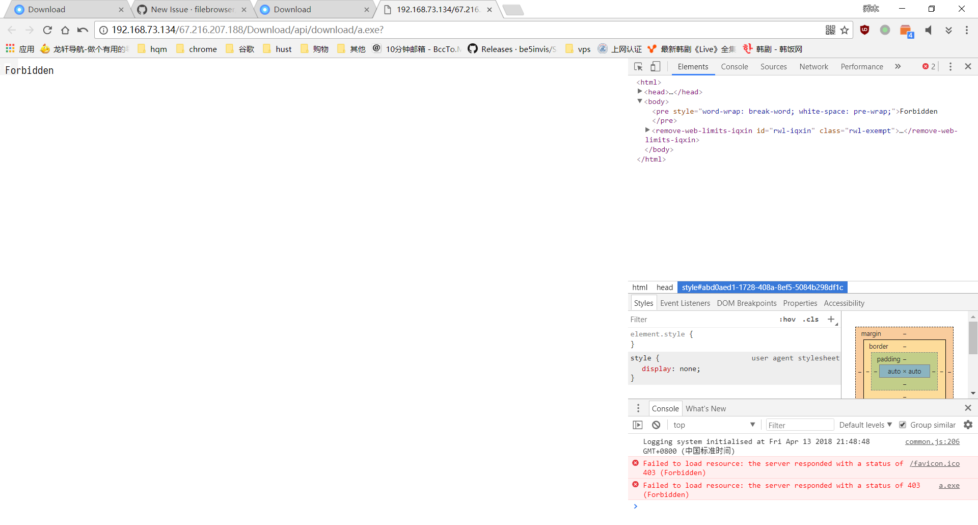 I can't download .exe files · Issue #395 · filebrowser/filebrowser · GitHub