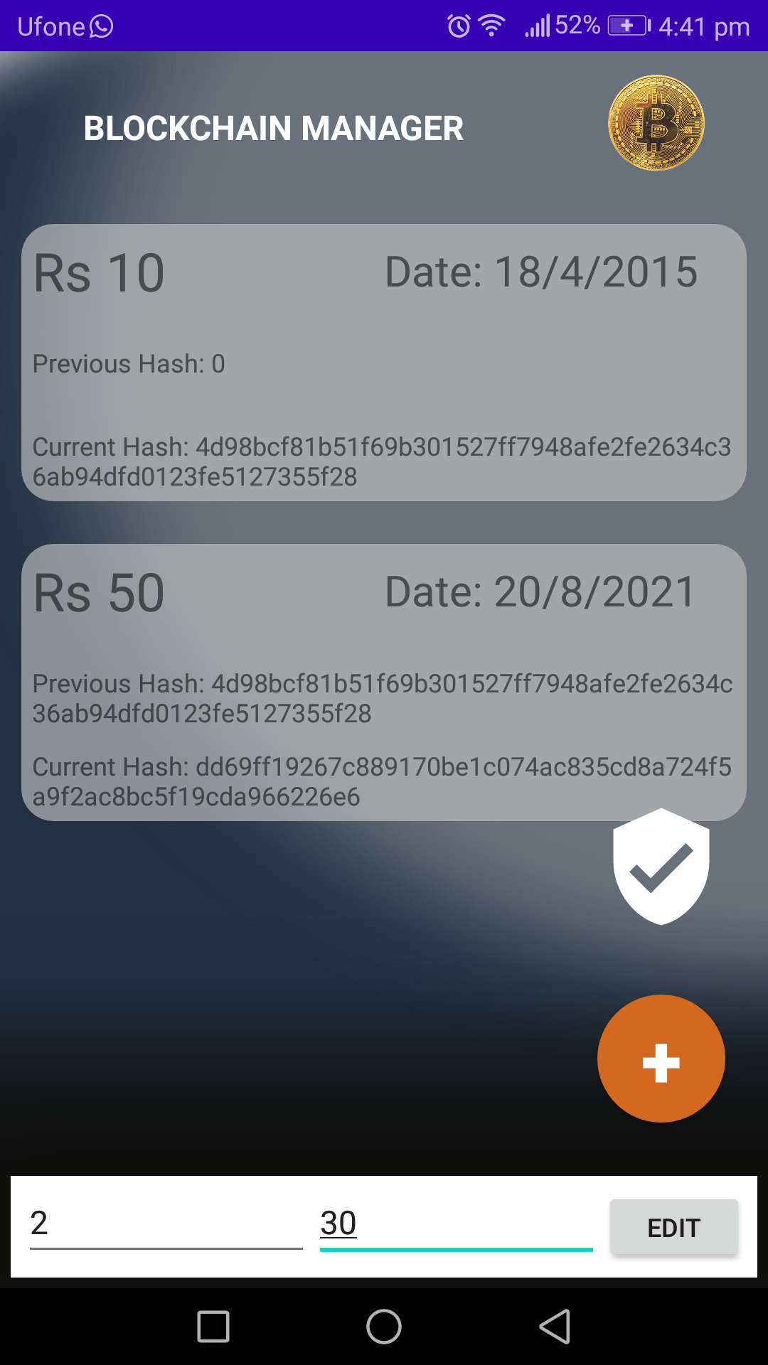 GitHub - Usamazafar97/BlockchainManager: Blockchain Manager is android ...
