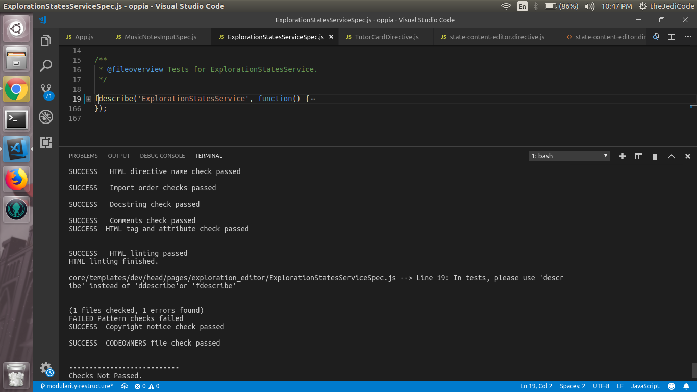 Lint Check Reports Same Error Twice Issue 6556 Oppia Oppia Github