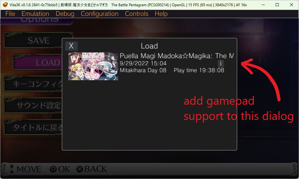 Add controller support to home screen and save/load menu · Issue #2099 ...