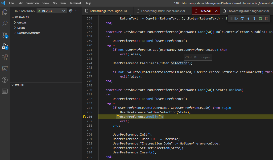 Constant appearance of a breakpoint. · Issue #7120 · microsoft/AL · GitHub