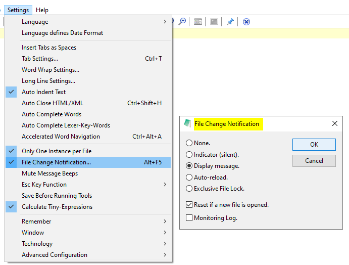 option to suppress file modification pop up · Issue 3896 · rizonesoft