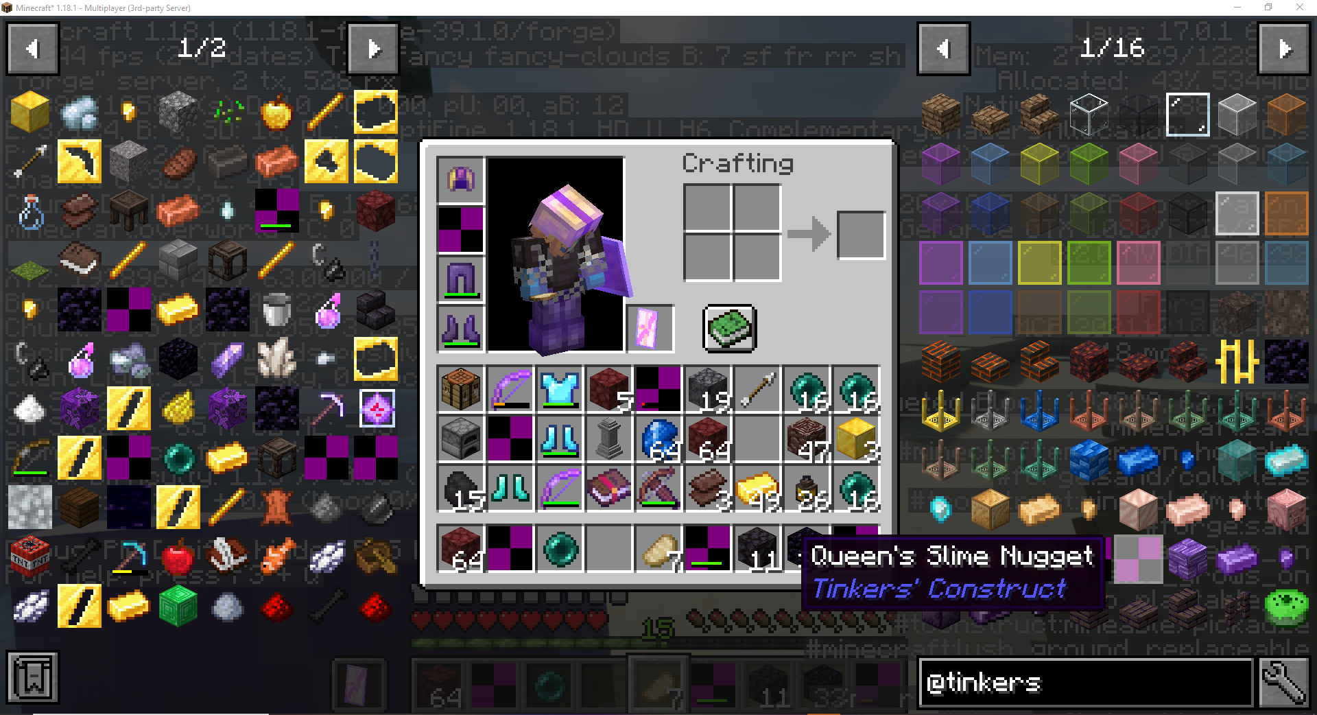[Bug] Texture bug when using tinkers construct 1.18.1 · Issue #6760 ...
