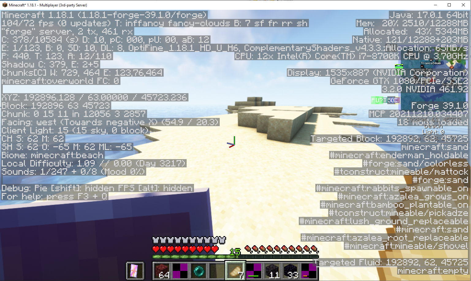 [Bug] Texture bug when using tinkers construct 1.18.1 · Issue #6760 ...