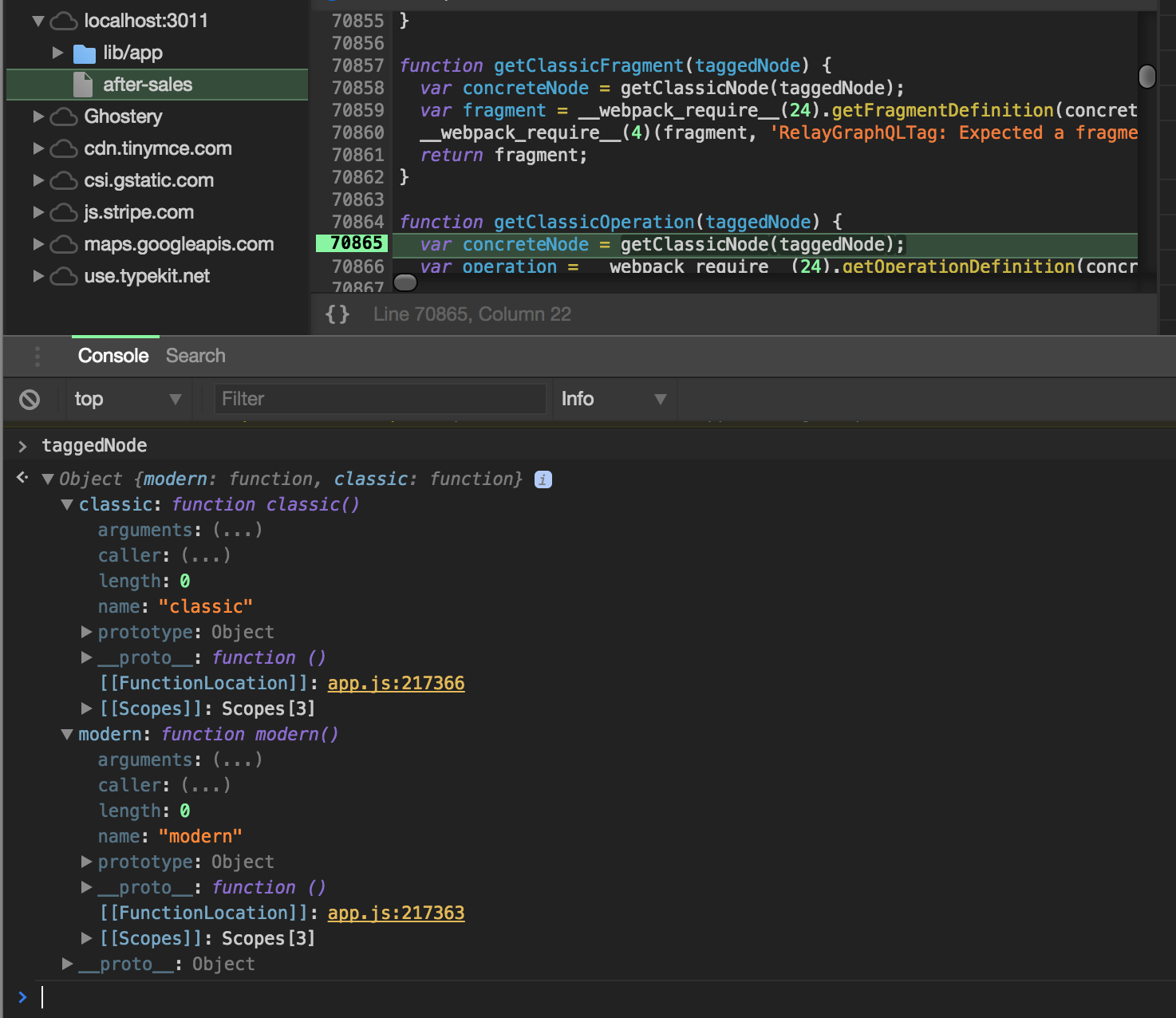 Uncaught TypeError Cannot read property '__classic_node__' of