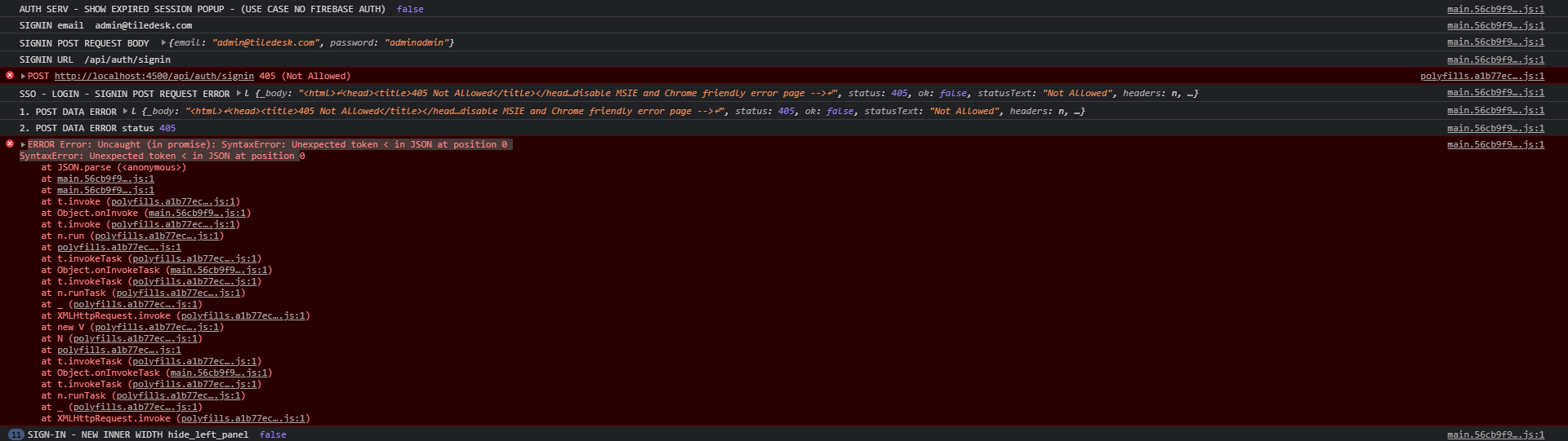 Not able to login POST /api/auth/signin 405 (Not Allowed) · Issue #54 ...