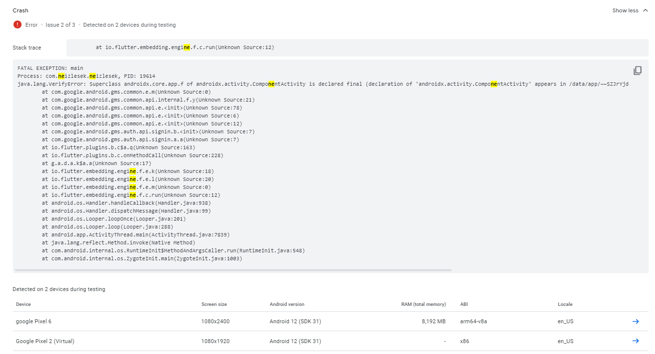 Flutter Google Play Release Error · Issue #107288 · flutter/flutter ...