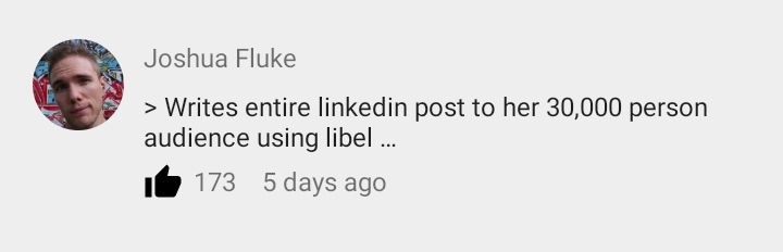 The comment which crashes the app in question