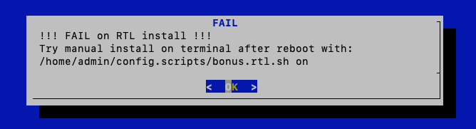 FAIL on RTL install · Issue #2472 · raspiblitz/raspiblitz · GitHub