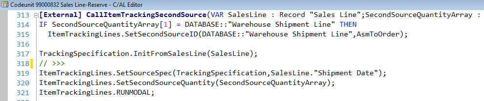 Event Request C_99000832 OnBeforeRunModalItemTrackingLines · Issue ...