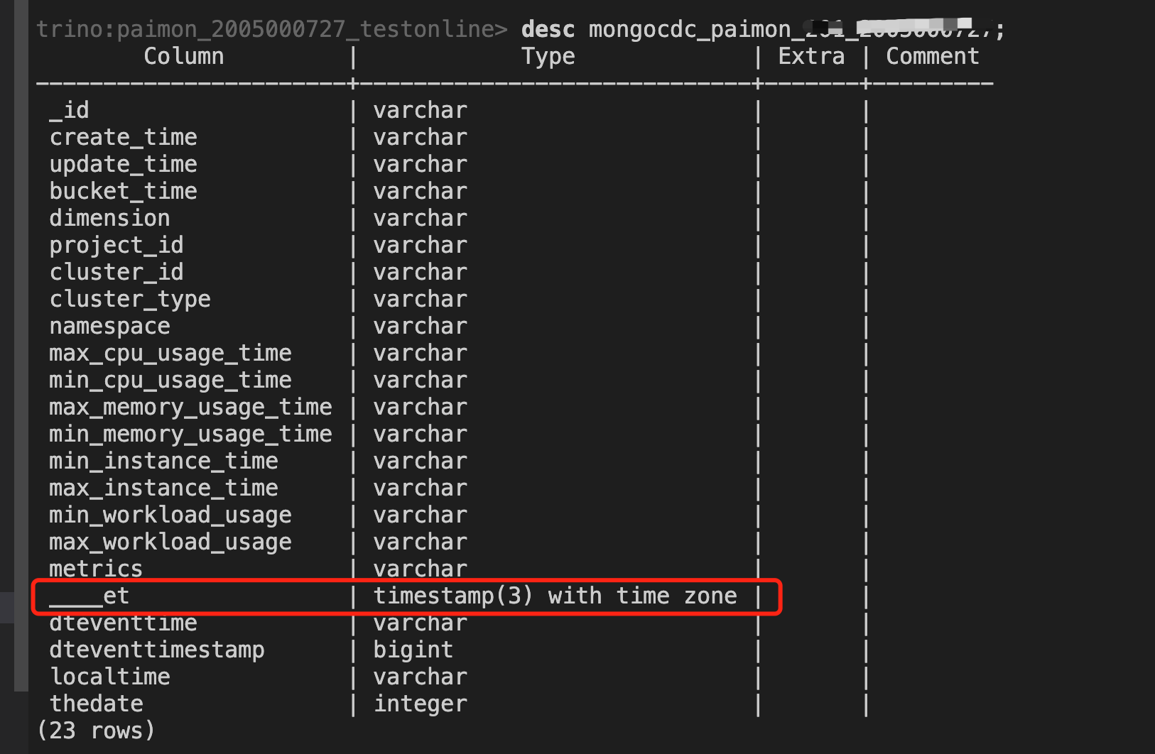 Query error when defining column as timestamp_ltz · Issue 31 · apache/incubatorpaimontrino