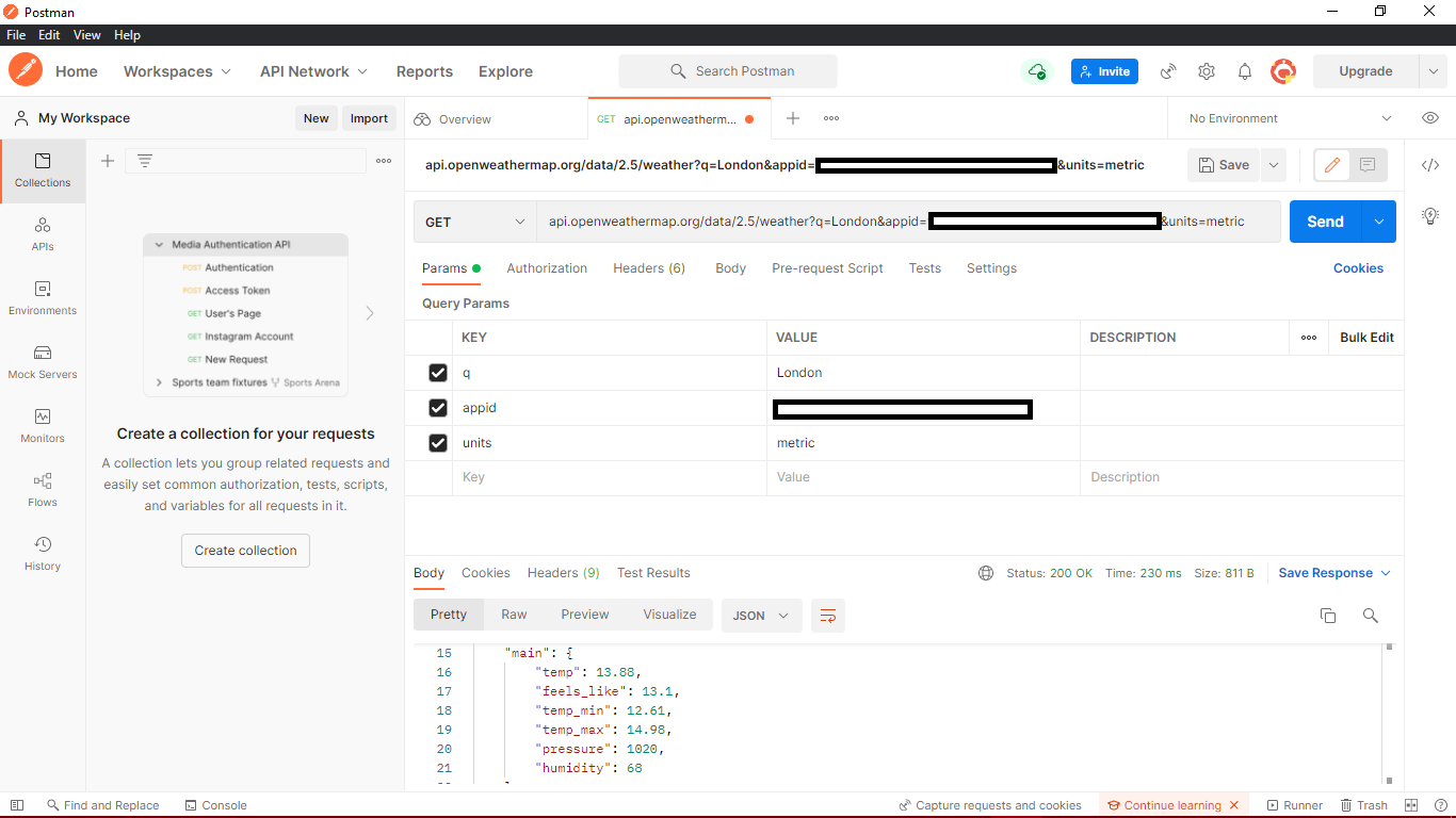 Postman Example Using Open Weather Api GitHub - asciiterminal/Easy-Weather-Checker: You have to get your own ...