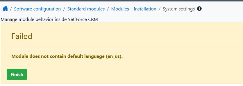 modul does not contain
