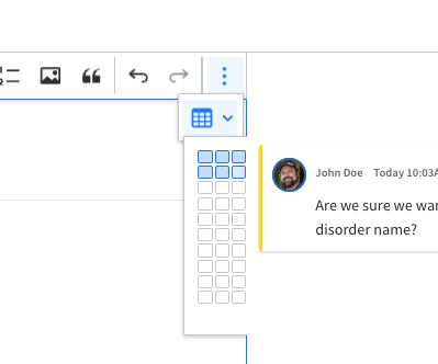 Table dropdown grid covered by sidebar in rtc overview docs · Issue ...