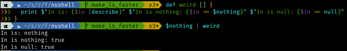 $in is nothing and null (and apparently not nothing) at the same time ...