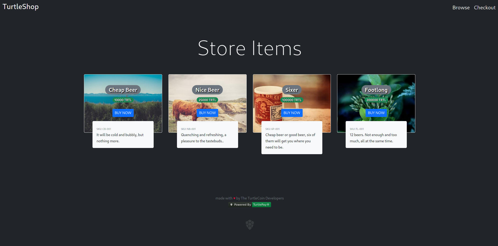 Turtle Shopkeeper GitHub - luisriverag/turtleshop: A simple web shop that accepts TurtleCoin