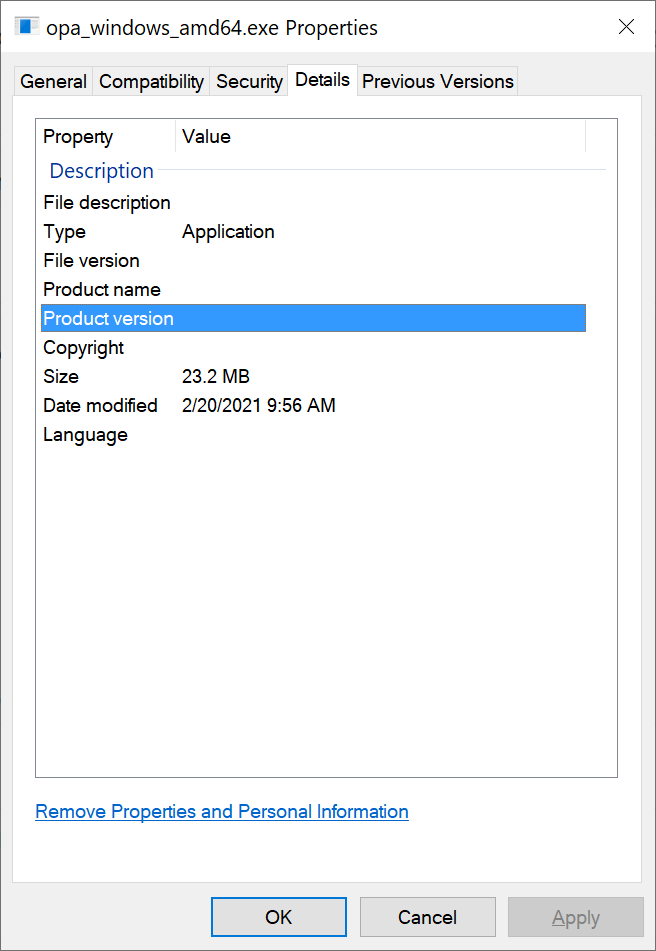 Add Version Number to opa_windows_amd64.exe · Issue #3171 · open-policy ...