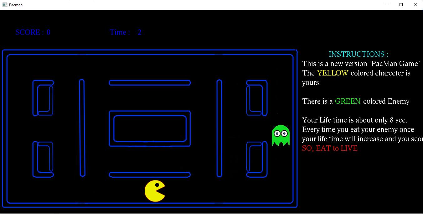 GitHub - arafat006/pacman_alive: Pacman - iGraphics Project using C ...