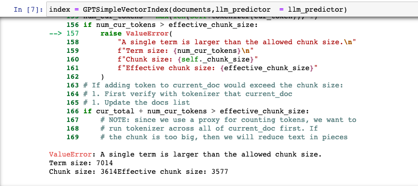 How to fixed "ValueError: A single term is larger than the allowed ...