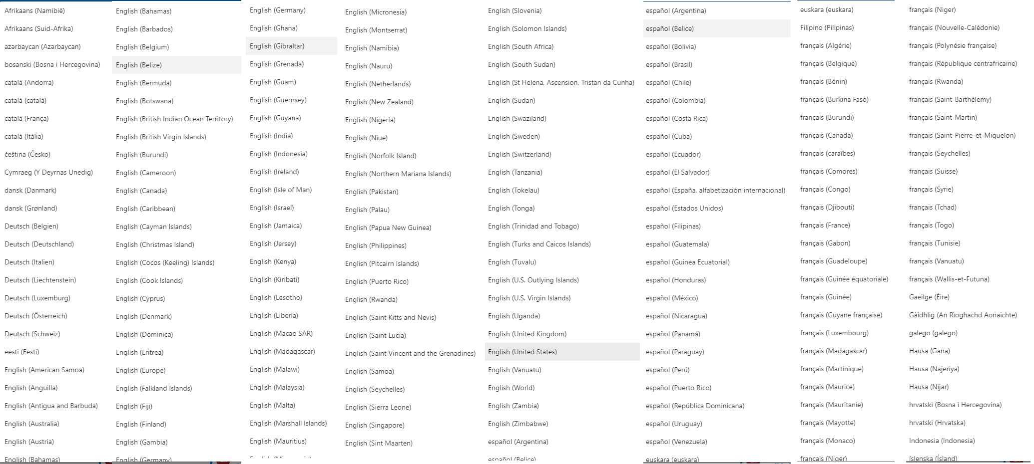 Request for Official list of Supported LangauageIDs for Locale · Issue