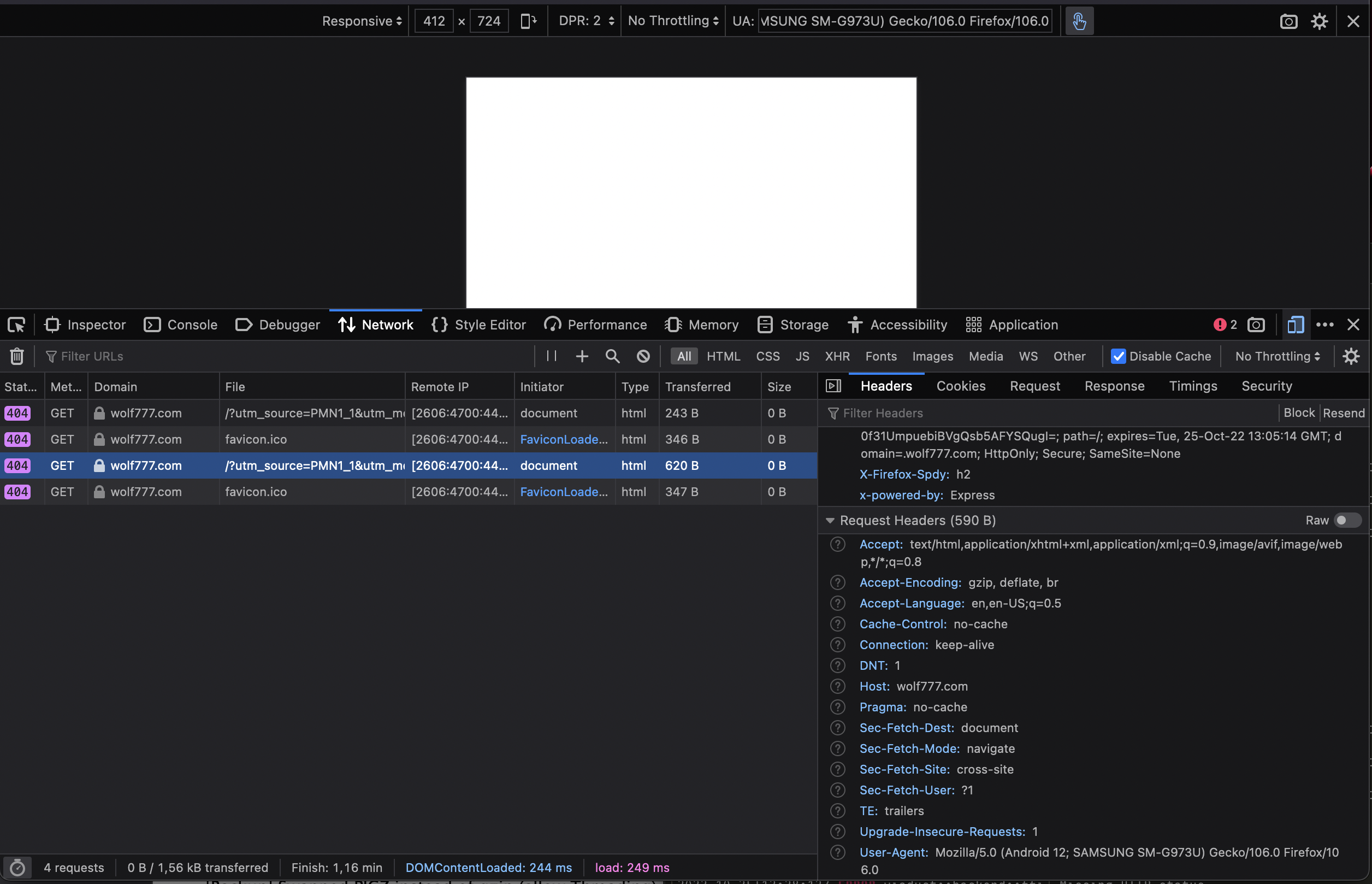 wolf777.com - The page content does not load · Issue #103981 ...