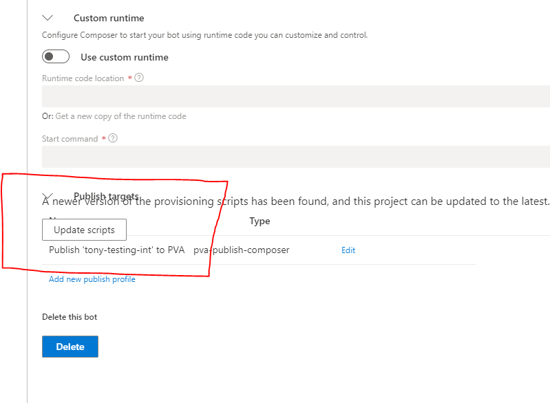 Custom runtime settings overlapping with publish settings · Issue #5302 ...