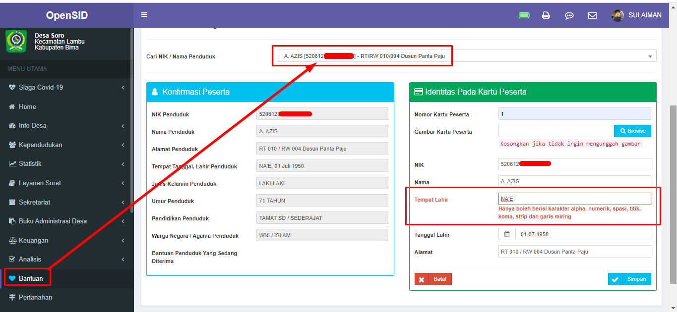 Bug/error: ERROR ISI DATA BANTUAN SECARA MANUAL DAN IMPOR · Issue #4873 ...