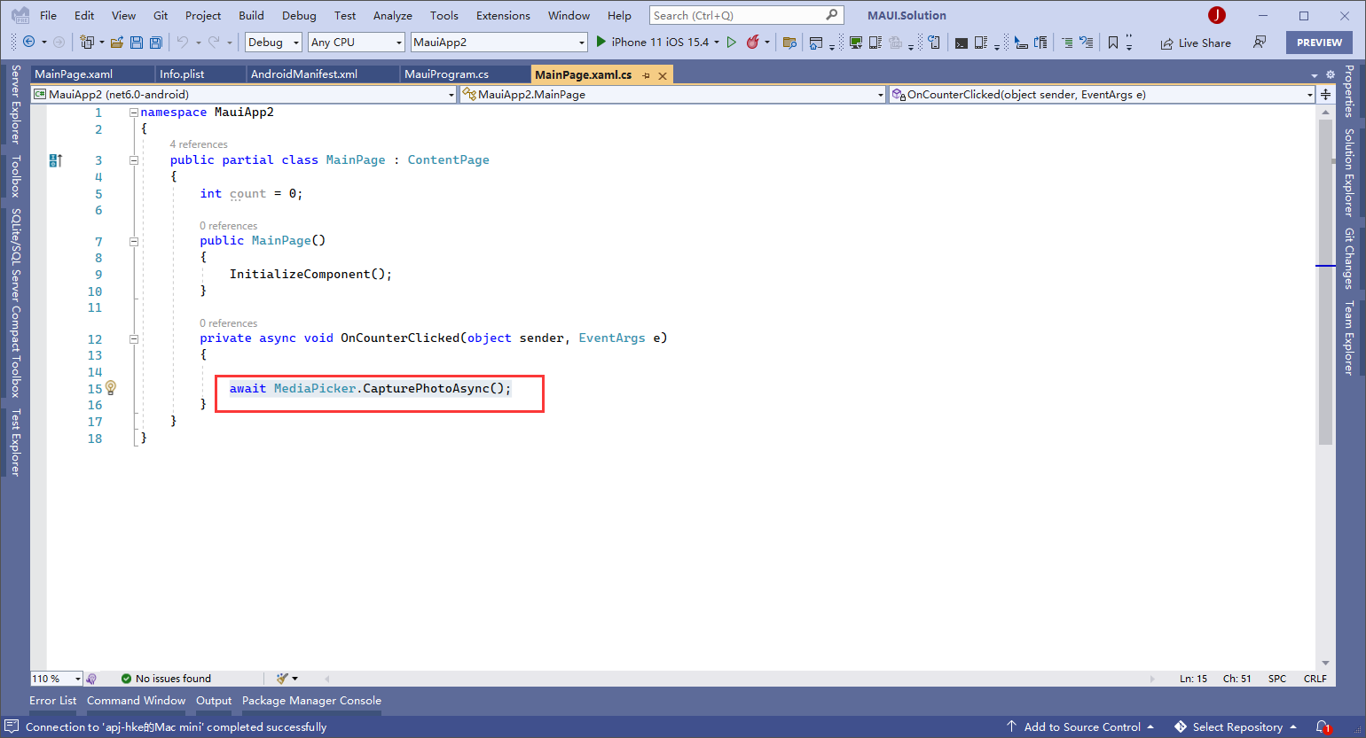 MediaPicker.CapturePhotoAsync() is not supported on ios ? · Issue #7013 ...