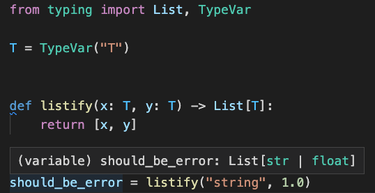 Are generic types handled correctly when re-used in function signature ...