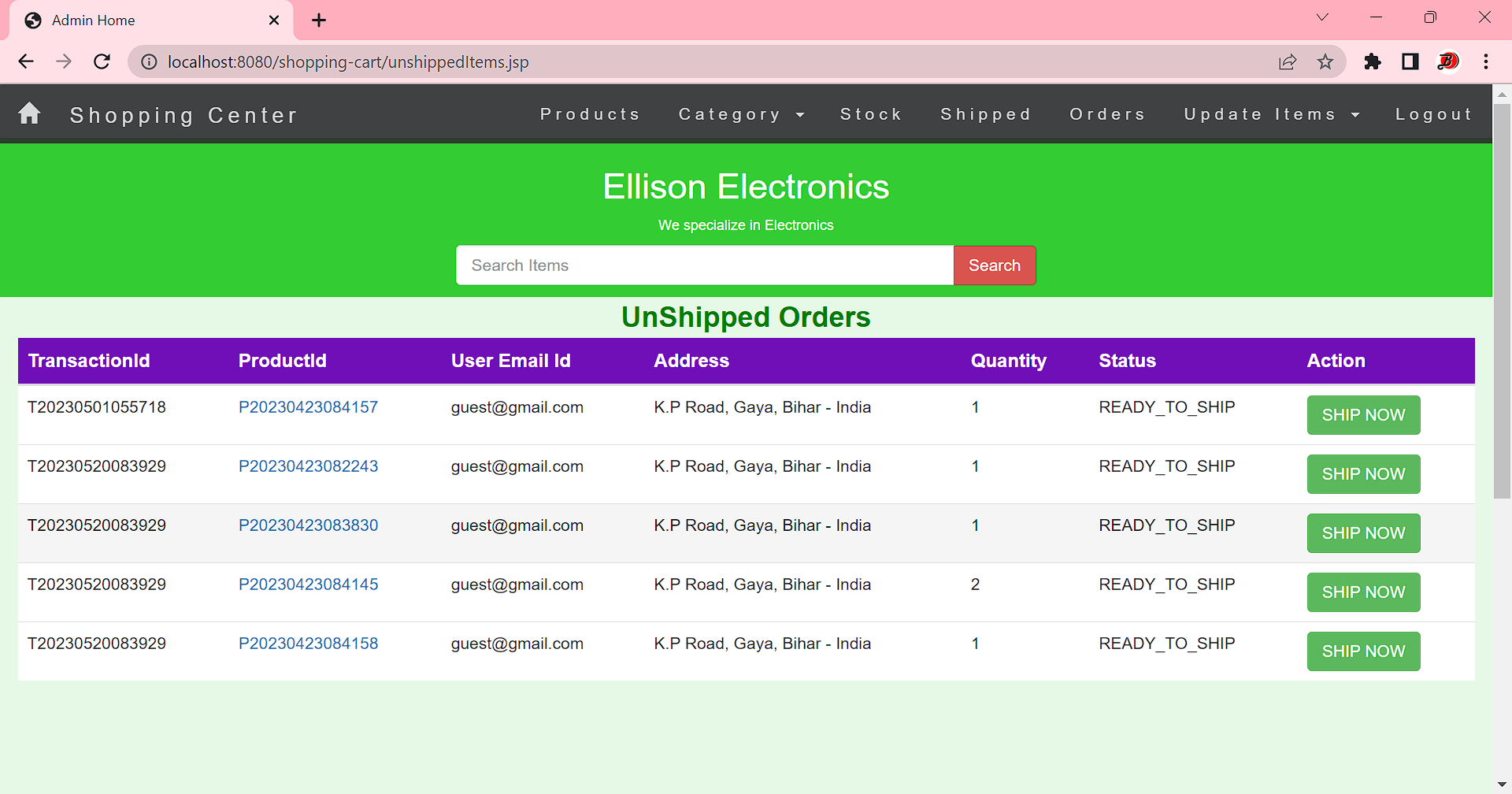 GitHub - shashirajraja/shopping-cart: Online Shopping Cart E-Commerce ...