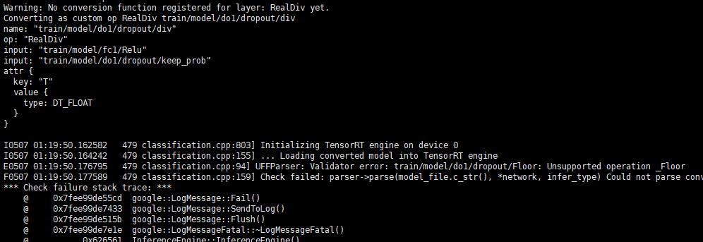 using the frozen_model.pb from jobs file to do inference in tensorrt ...