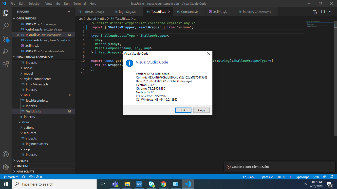 Eslint Client could not be started · Issue #102621 · microsoft/vscode ...