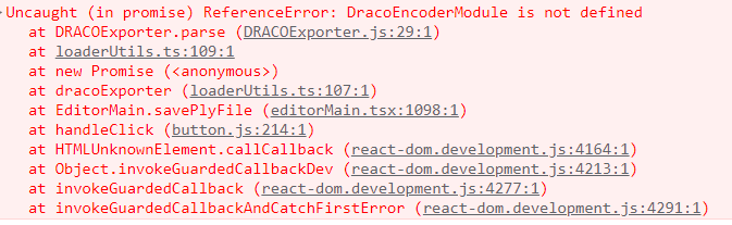 ReferenceError: DracoEncoderModule is not defined · Issue #24879 ...