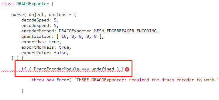 ReferenceError: DracoEncoderModule is not defined · Issue #24879 ...