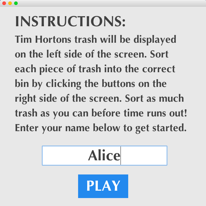GitHub alicecai/stashyourtrash Game that teaches players how to correctly dispose of their