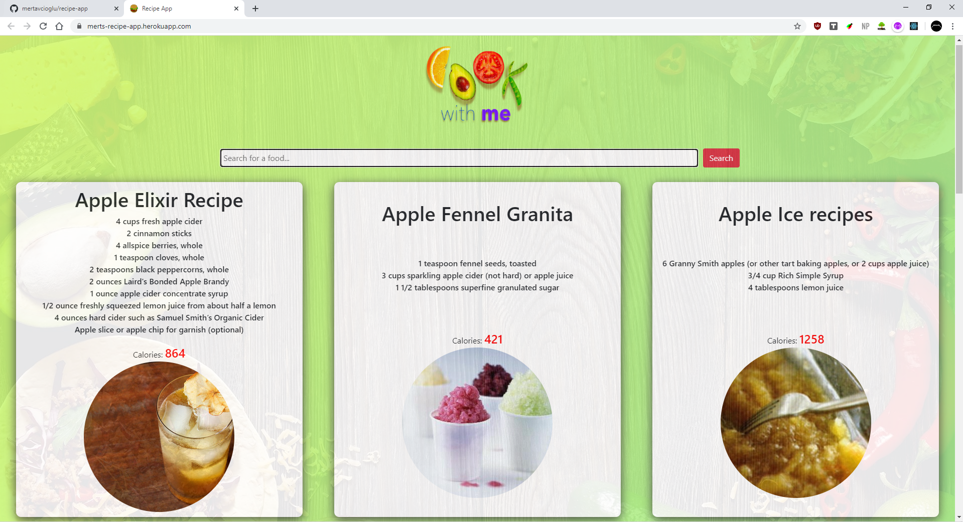 GitHub - mertavcioglu/recipe-app