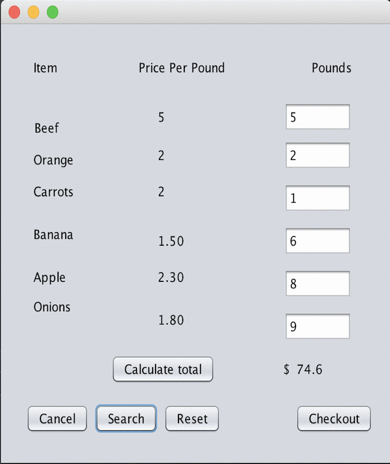 GitHub - jordeguevara/ShoppingCart: Shopping cart GUI implemented in Java