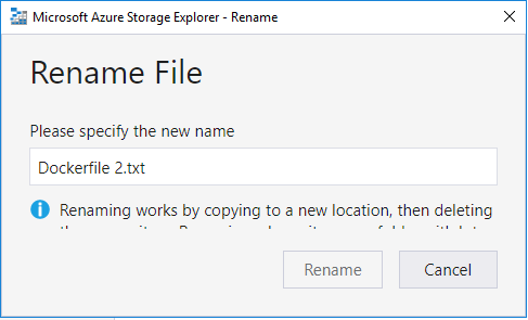 Miss scrollbars on Rename dialog after zooming in Storage Explorer ...