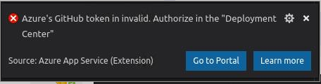 The error notification still pops up after authorizing for GitHub item ...